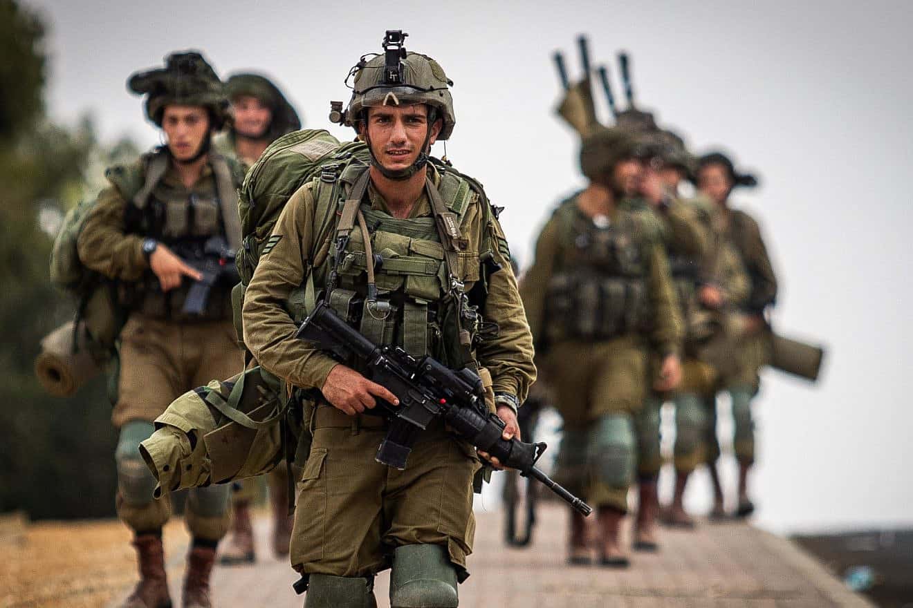 Israeli security forces patrol the southern Israeli city of Sderot, Oct. 11, 2023. Credit: Oren Ben Hakoon/Flash90.