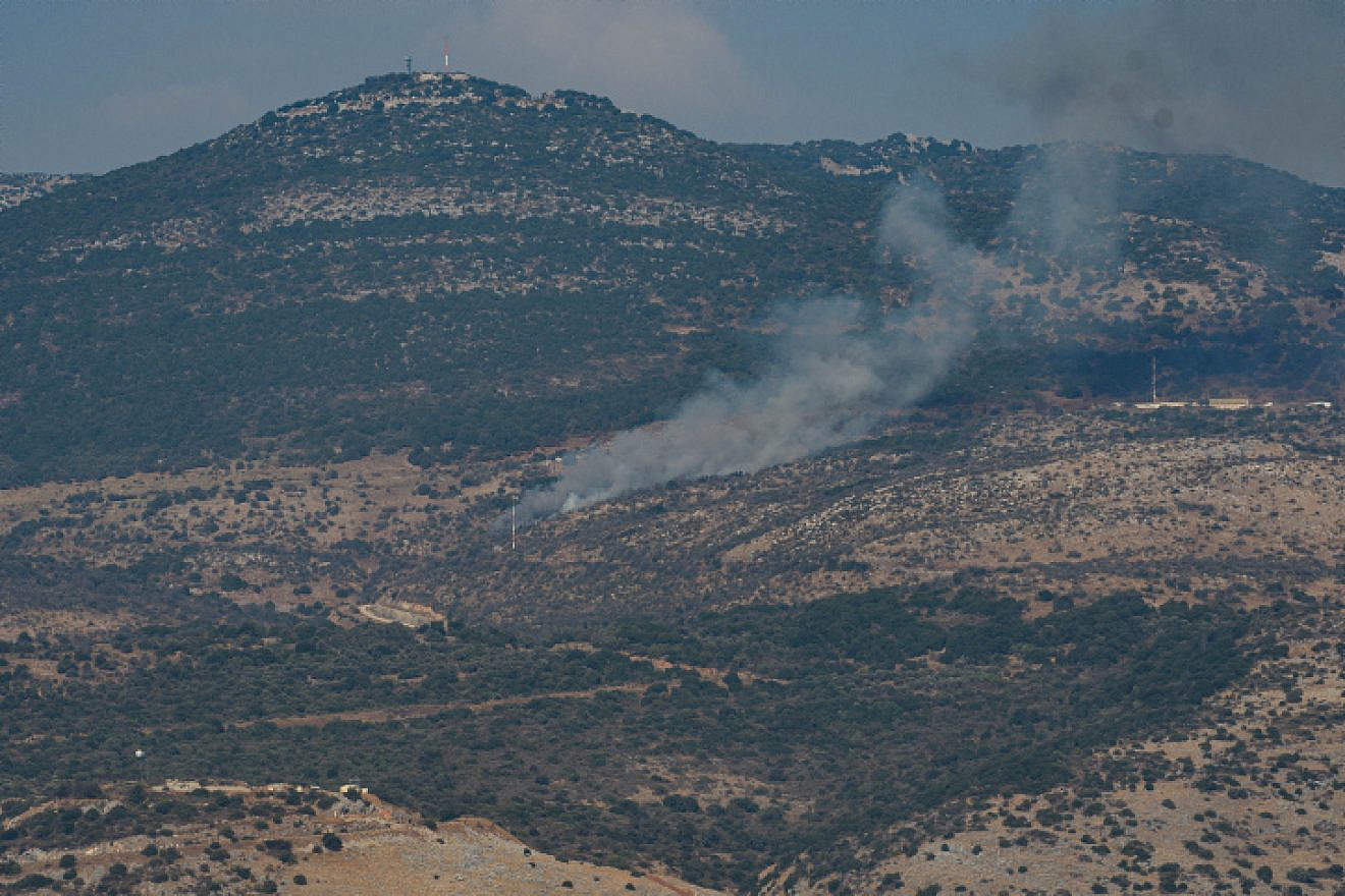 Rockets fired from Lebanon into Israel, Oct. 14, 2023. Photo by Ayal Margolini/Flash90.