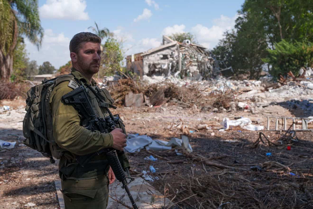 The aftermath of Hamas's massacre in Kibbutz Be'eri, near the Israeli-Gaza border, Oct. 15, 2023. Photo by Yaniv Nadav/Flash90.