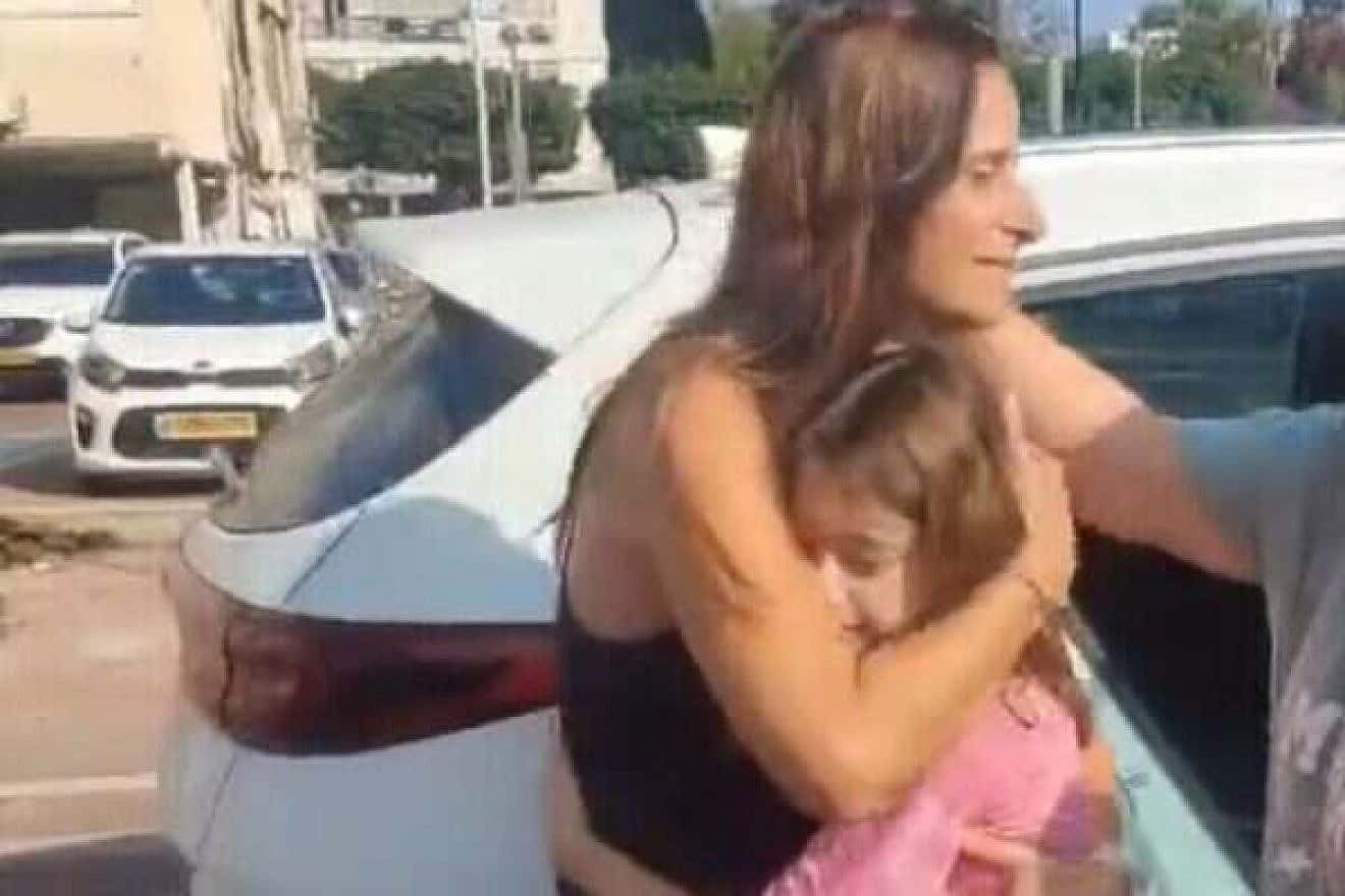 Reut and Dariya Karp after the ordeal. Credit: Courtesy.