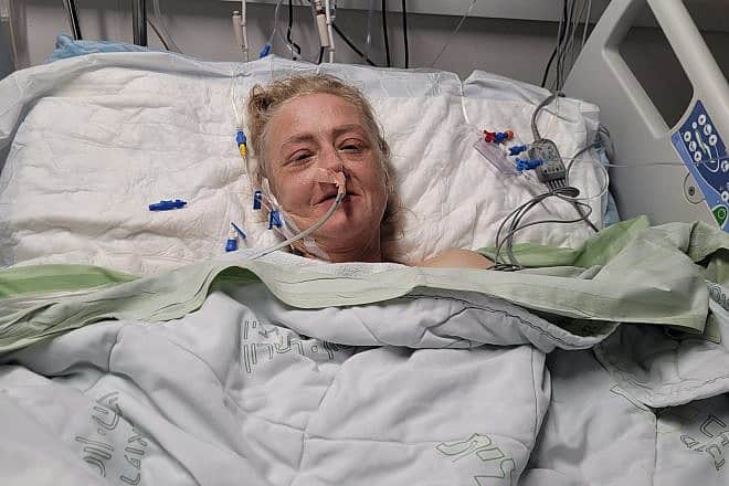 Olga Paikin, a 44-year-old mother of five, received the liver of Lt. Roi Nahari. Credit: Courtesy of Beilinson Hospital.