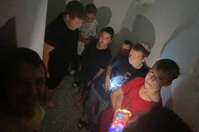 Children evacuated from Ukraine to southern Israel had to shelter from rocket fire before moving to the more centrally located Kfar Chabad, October 2023. Credit: IFCJ.