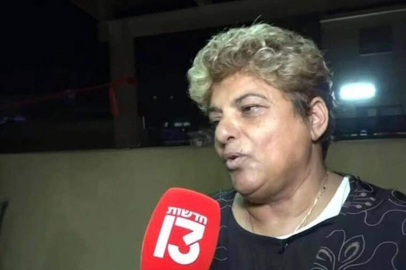 Rachel Edri and her husband David were held hostage in their home in Ofakim for 20 hours until rescued by Israeli security forces. Credit: screenshot.