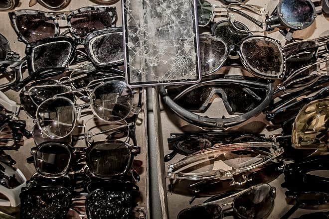Personal belongings gathered from the grounds of the Supernova music festival in southern Israel that was attacked by Hamas on Oct. 7, 2023. Photo by Rina Castelnuovo.