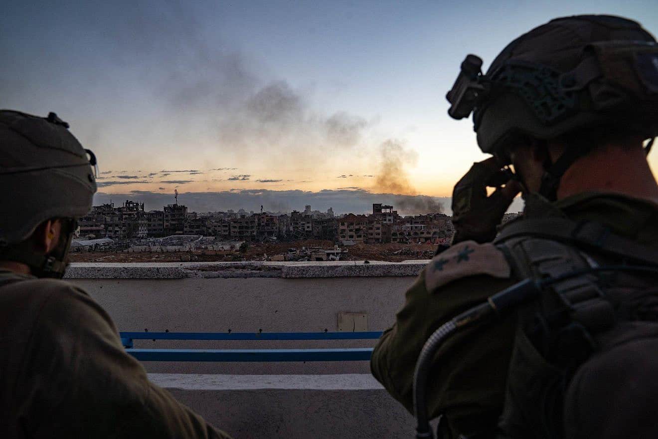 Israeli troops operating in the Hamas-ruled Gaza Strip, Nov. 22, 2023. Credit: IDF.