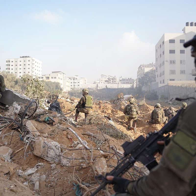 Israeli troops operating in the Hamas-ruled Gaza Strip, Nov. 19, 2023. Credit: IDF.