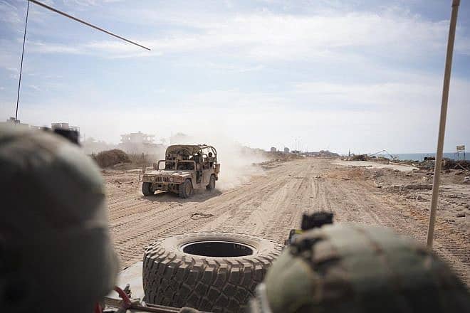 Israeli troops operating in the Hamas-ruled Gaza Strip, Nov. 13, 2023. Credit: IDF.
