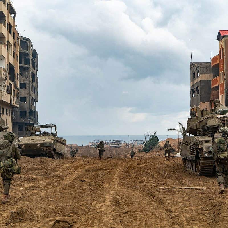 Israeli troops operating in the Hamas-ruled Gaza Strip, Nov. 22, 2023. Credit: IDF.