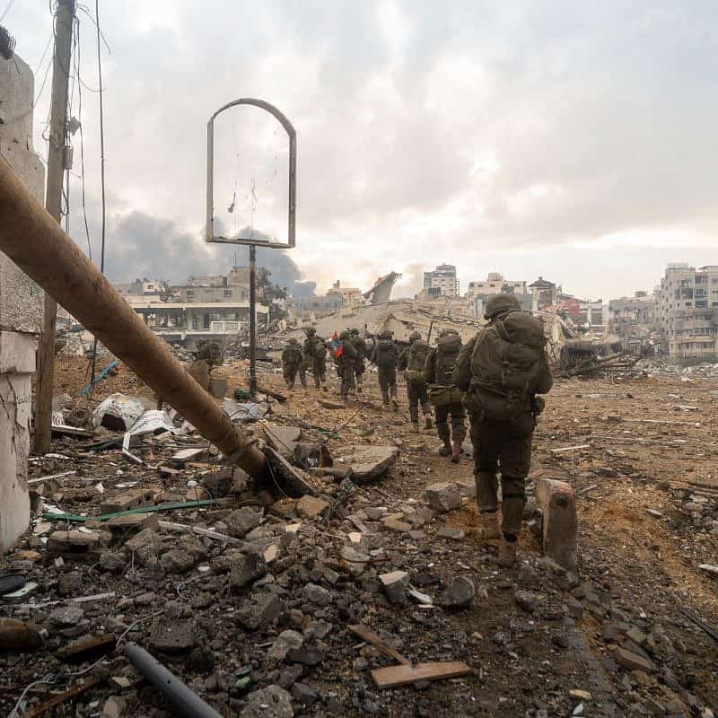 Israeli troops operating in the Hamas-ruled Gaza Strip, Nov. 22, 2023. Credit: IDF.