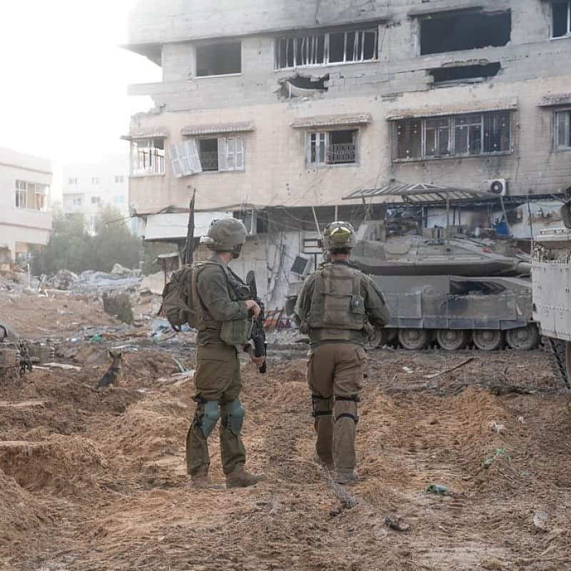 Israeli troops operating in the Hamas-ruled Gaza Strip, Nov. 28, 2023. Credit: IDF.