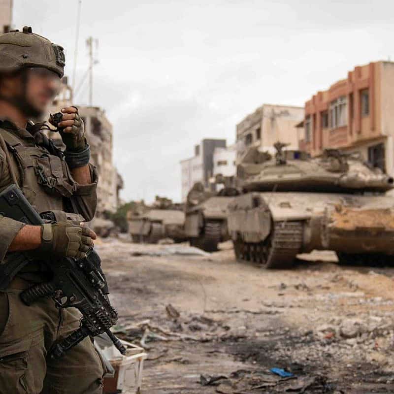 Israeli troops operating in the Hamas-ruled Gaza Strip, Nov. 28, 2023. Credit: IDF.