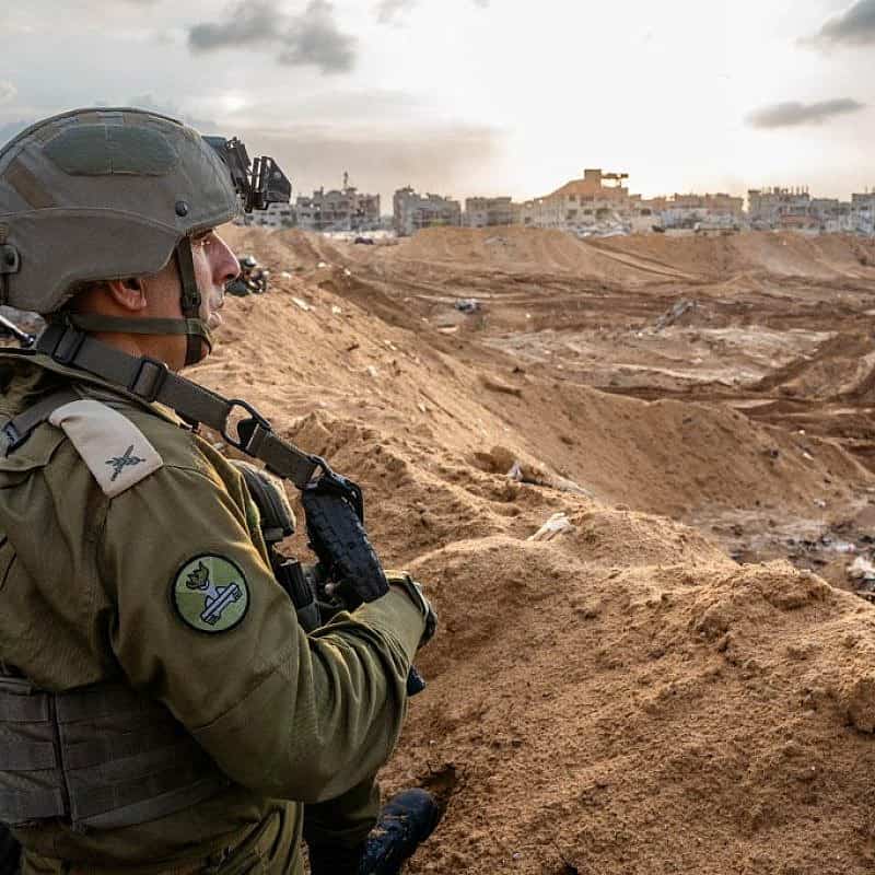 Israeli troops operating in the Hamas-ruled Gaza Strip, Nov. 16, 2023. Credit: IDF.