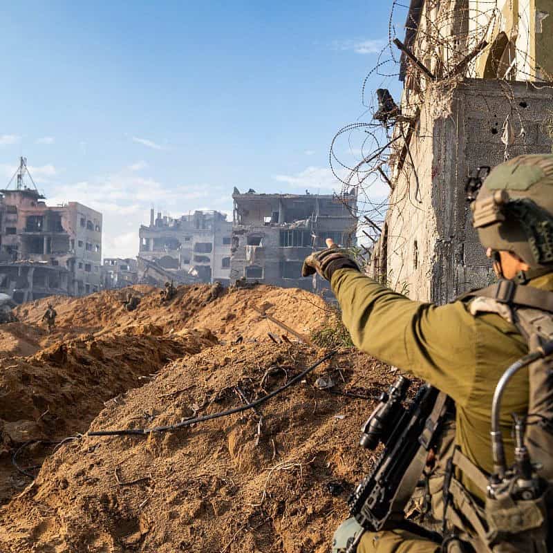 Israeli troops operating in the Hamas-ruled Gaza Strip, Nov. 22, 2023. Credit: IDF.