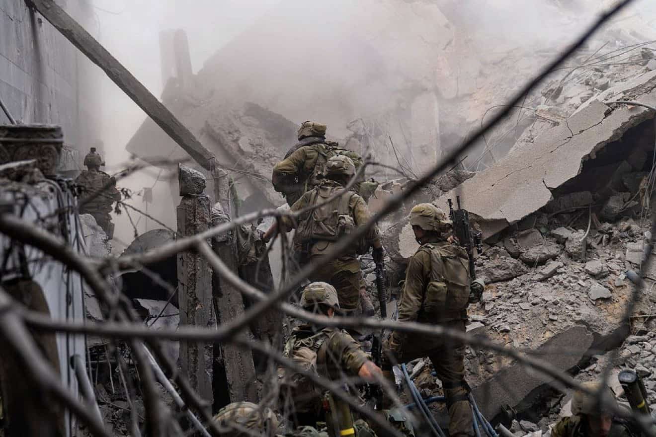 Israeli troops operating in the Hamas-ruled Gaza Strip, Nov. 16, 2023. Credit: IDF.