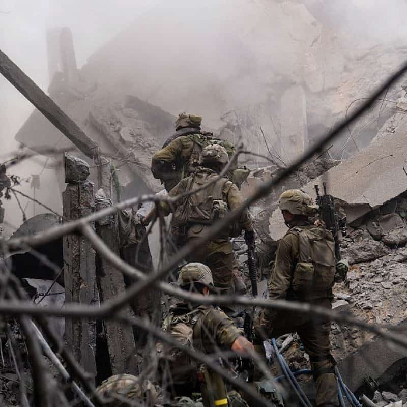 Israeli troops operating in the Hamas-ruled Gaza Strip, Nov. 16, 2023. Credit: IDF.