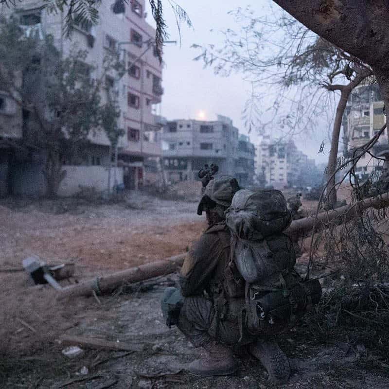 Israeli troops operating in the Hamas-ruled Gaza Strip, Nov. 22, 2023. Credit: IDF.