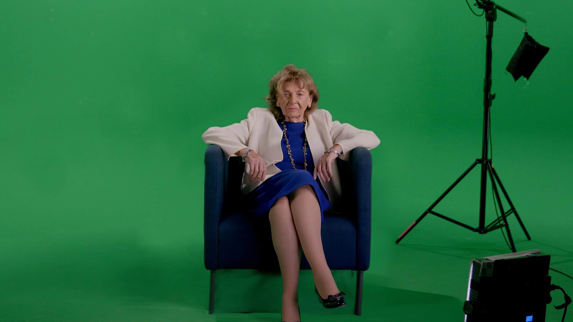 Charlotte Knobloch, a Holocaust survivor and Jewish leader, is at the center of a forthcoming virtual-reality project about Kristallnacht. Credit: Claims Conference.