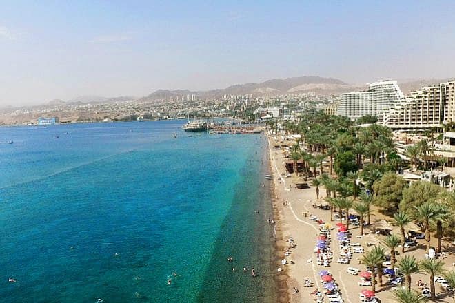 The southern Israeli city of Eilat. Oct. 21, 2015. Photo by Moshe Shai/Flash90.