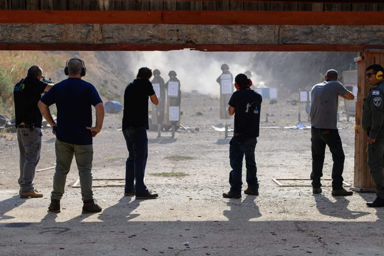 A standby squad trains near Israel's border with Lebanon, Oct. 12, 2023. Photo by Ayal Margolin/Flash90.