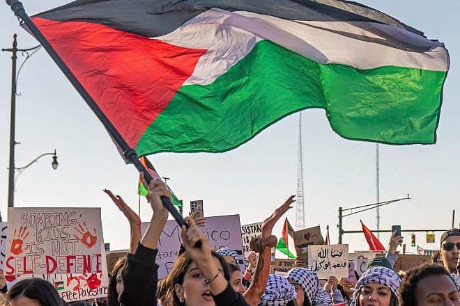 A pro-Palestinian rally in Columbus, Ohio, on Nov. 12, 2023. Credit: Becker1999 via Wikimedia Commons.