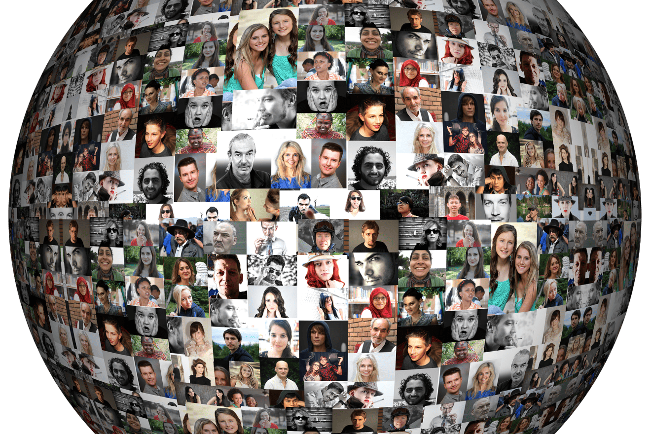 Names and faces on social media. Credit: Pixabay.