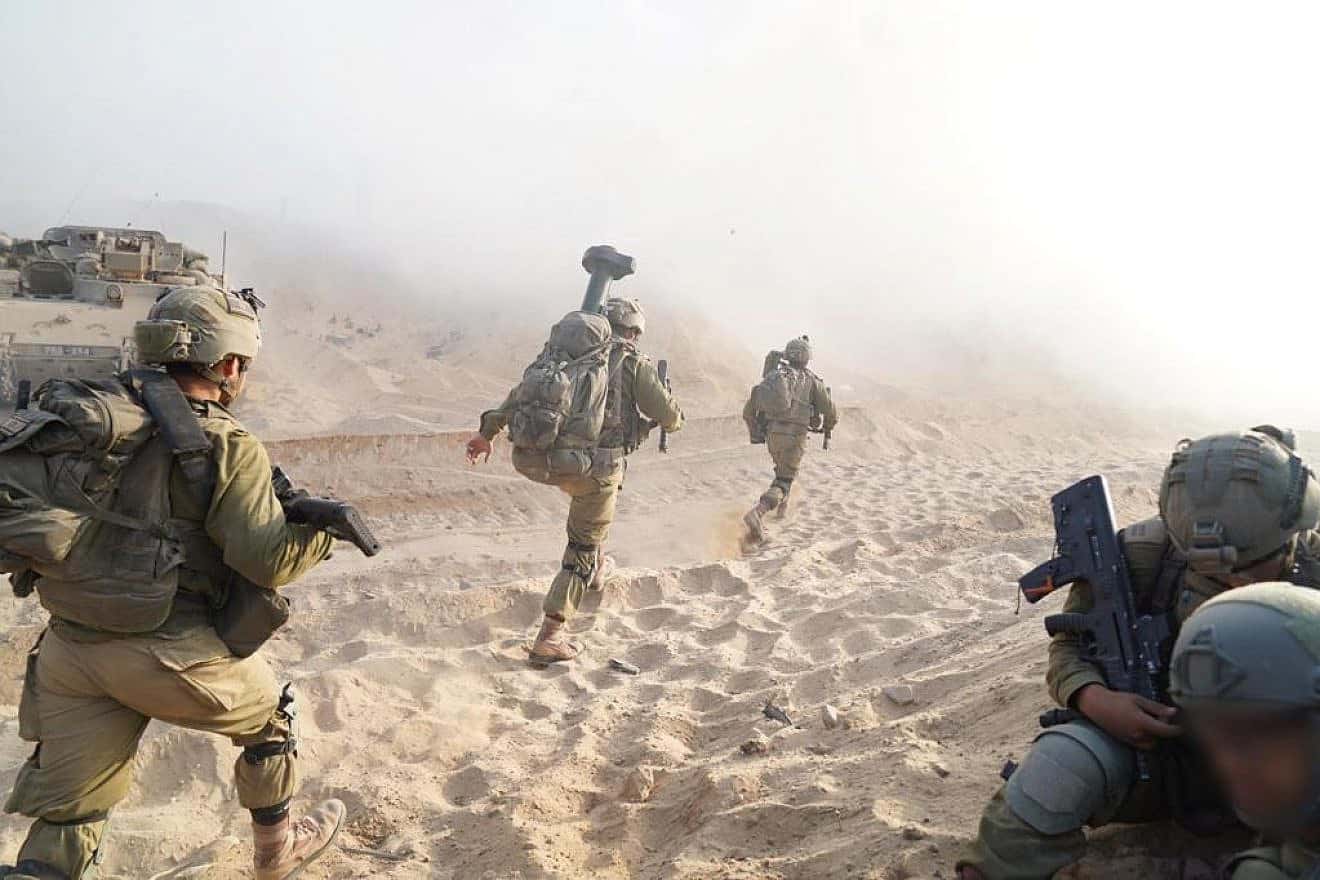 Israeli soldiers during the Gaza ground operation against Hamas, Nov. 6. 2023. Credit: IDF.