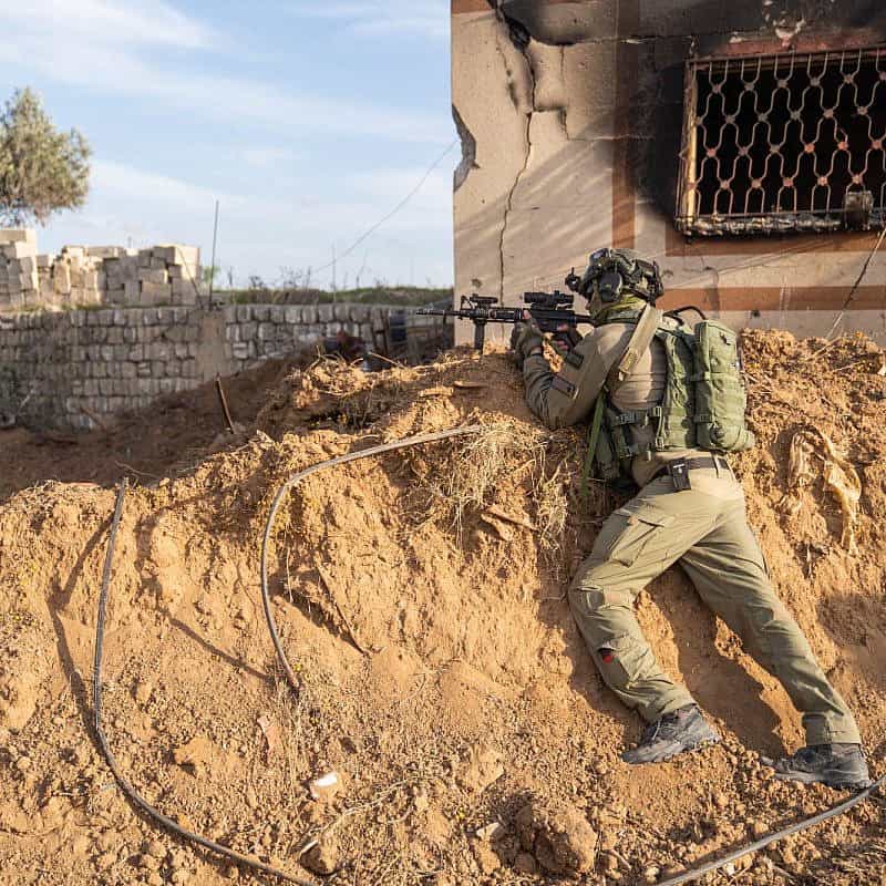 Israeli troops operating in the Hamas-ruled Gaza Strip, Dec. 13, 2023. Credit: IDF.