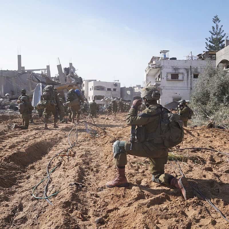 Israeli troops operating in the Hamas-ruled Gaza Strip, Dec. 19, 2023. Credit: IDF.