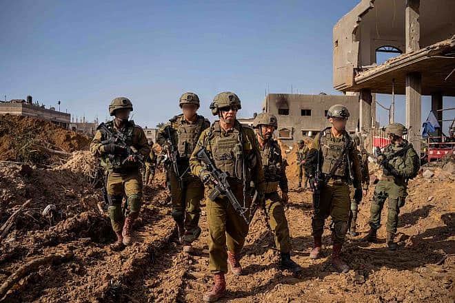Israeli troops operating in the Hamas-ruled Gaza Strip, Dec. 21, 2023. Credit: IDF.
