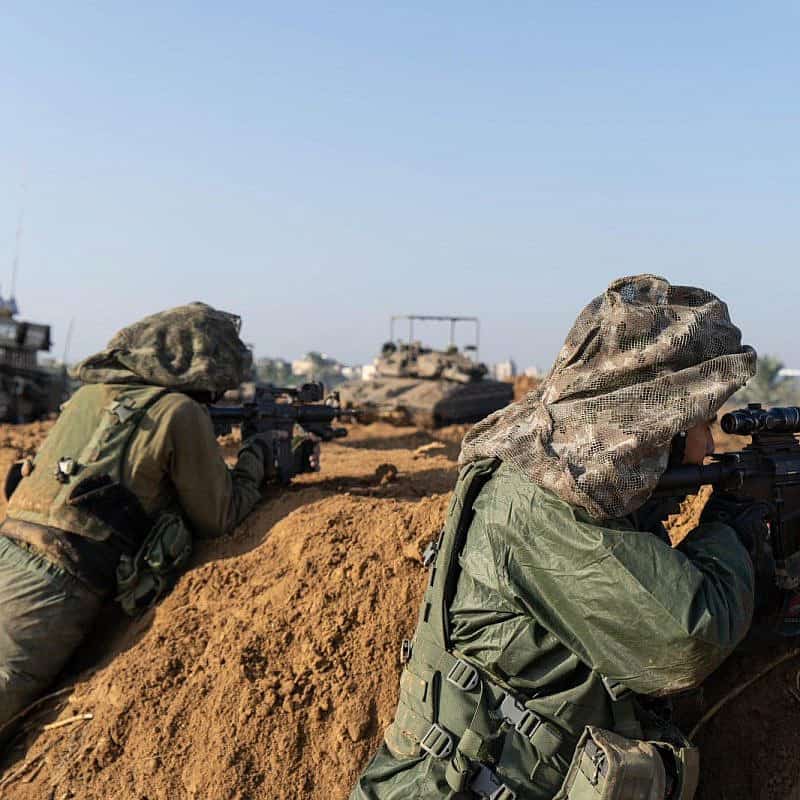 Israeli troops operating in the Hamas-ruled Gaza Strip, Dec. 8, 2023. Credit: IDF.
