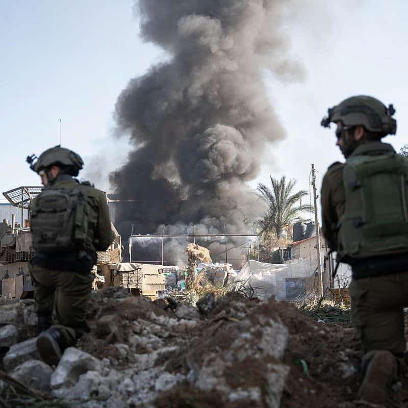 Israeli troops operating in the Hamas-ruled Gaza Strip, Dec. 17, 2023. Credit: IDF.