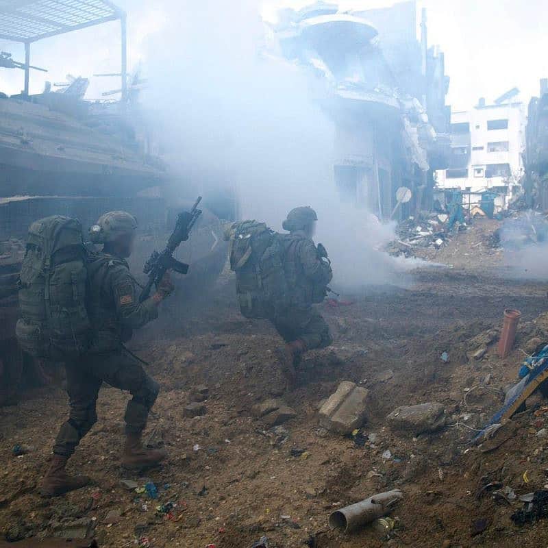 Israeli troops operating in the Hamas-ruled Gaza Strip, Dec. 18, 2023. Credit: IDF.