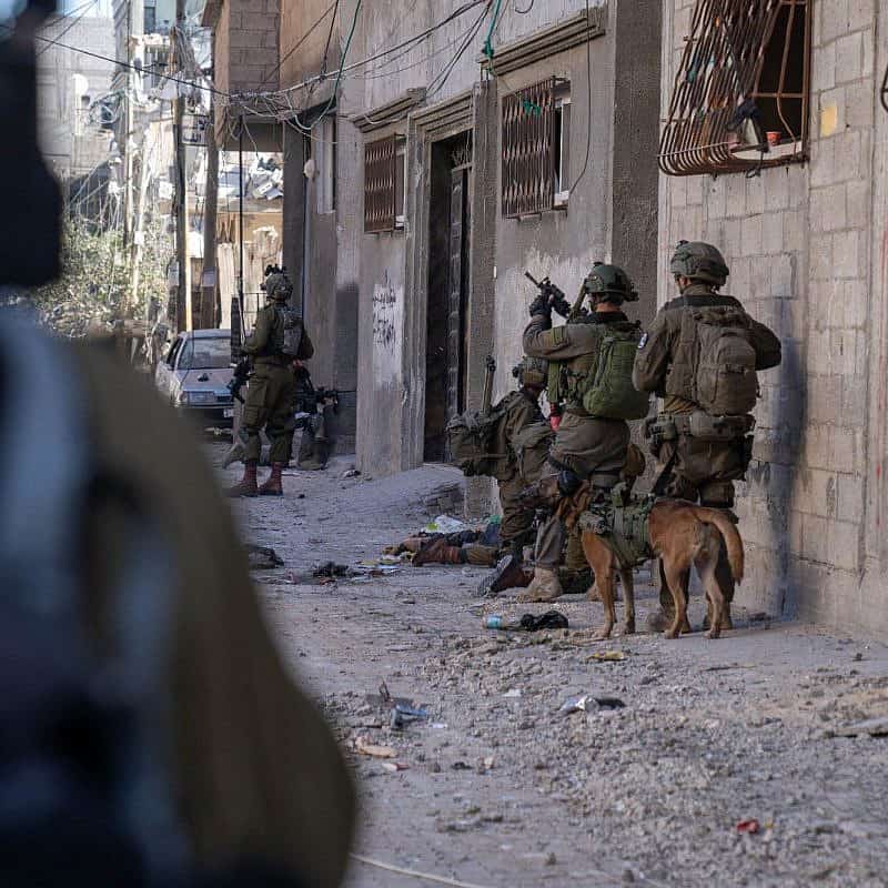 Israeli troops operating in the Hamas-ruled Gaza Strip, Dec. 17, 2023. Credit: IDF.