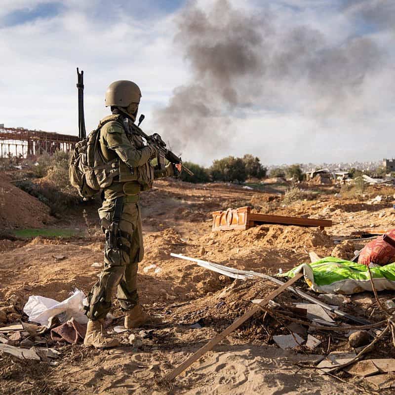 Israeli troops operating in the Hamas-ruled Gaza Strip, Dec. 20, 2023. Credit: IDF.