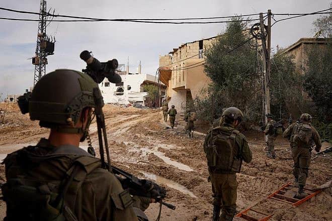 Israeli troops operating in the Hamas-ruled Gaza Strip, Dec. 24, 2023. Credit: IDF.