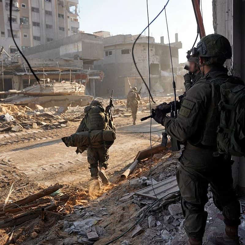Israeli troops operating in the Hamas-ruled Gaza Strip, Dec. 19, 2023. Credit: IDF.