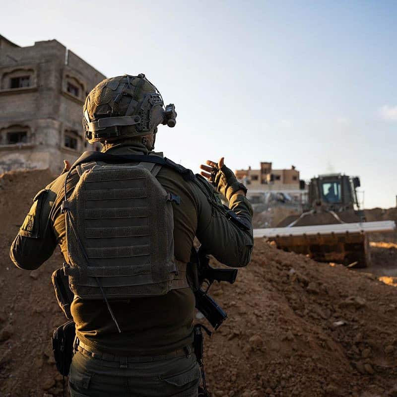 Israeli troops operating in the Hamas-ruled Gaza Strip, Dec. 20, 2023. Credit: IDF.