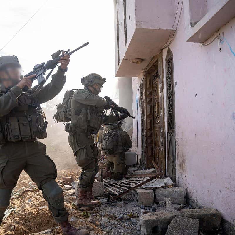 Israeli troops operating in the Hamas-ruled Gaza Strip, Dec. 28, 2023. Credit: IDF.
