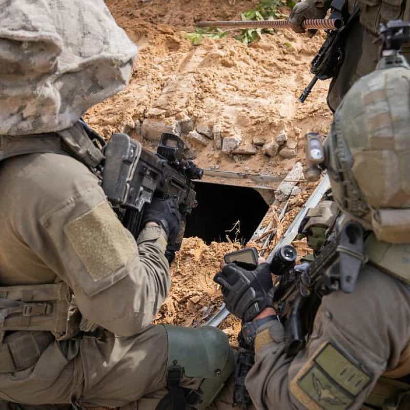 Israeli troops operating in the Hamas-ruled Gaza Strip, Dec. 28, 2023. Credit: IDF.