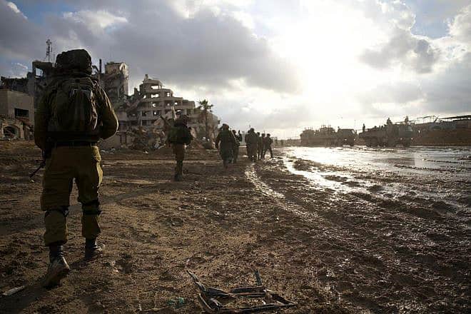 Israeli troops operating in the Hamas-ruled Gaza Strip, Dec. 31, 2023. Credit: IDF.