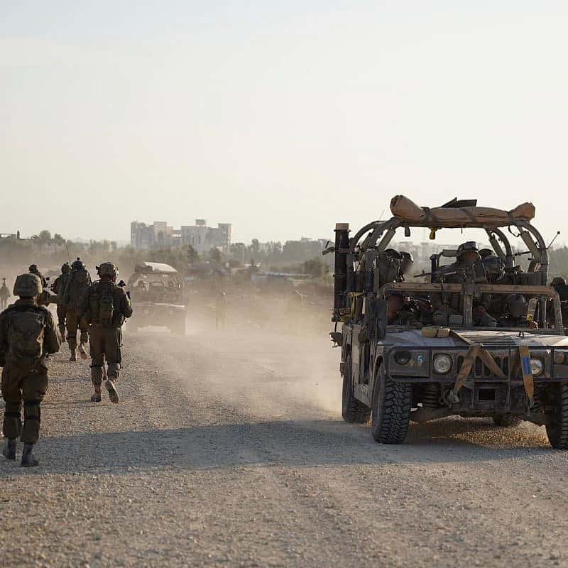 Israeli troops operating in the Hamas-ruled Gaza Strip, Dec. 6, 2023. Credit: IDF.