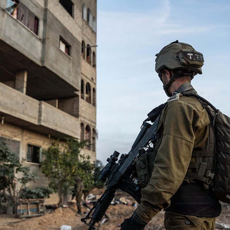Israeli troops operating in the Hamas-ruled Gaza Strip, Dec. 17, 2023. Credit: IDF.