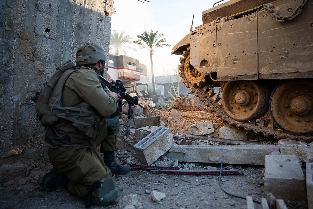 Israeli troops operating in the Hamas-ruled Gaza Strip, Dec. 20, 2023. Credit: IDF.