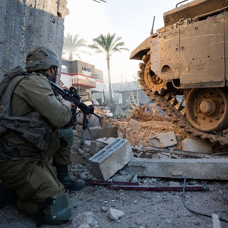 Israeli troops operating in the Hamas-ruled Gaza Strip, Dec. 20, 2023. Credit: IDF.