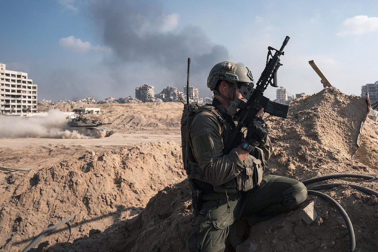 Israeli troops operating in the Hamas-ruled Gaza Strip, Dec. 28, 2023. Credit: IDF.