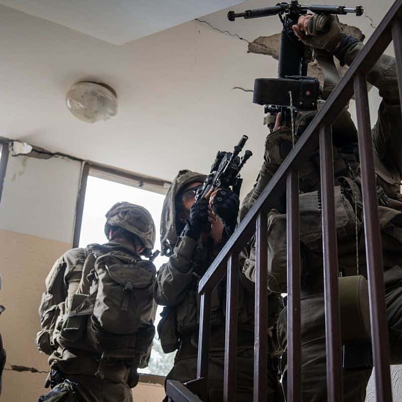 Israeli troops operating in the Hamas-ruled Gaza Strip, Dec. 12, 2023. Credit: IDF. Israeli troops operating in the Hamas-ruled Gaza Strip, Dec. 12, 2023. Credit: IDF.