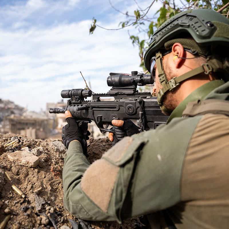 Israeli troops operating in the Hamas-ruled Gaza Strip, Dec. 17, 2023. Credit: IDF.