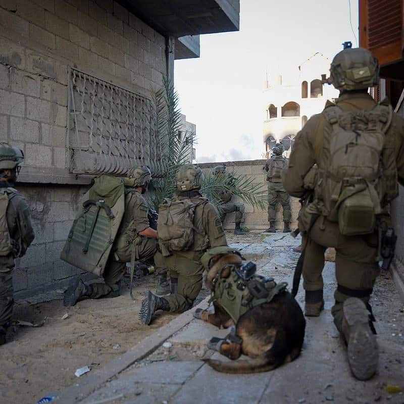 Israeli troops operating in the Hamas-ruled Gaza Strip, Dec. 12, 2023. Credit: IDF. Israeli troops operating in the Hamas-ruled Gaza Strip, Dec. 12, 2023. Credit: IDF.