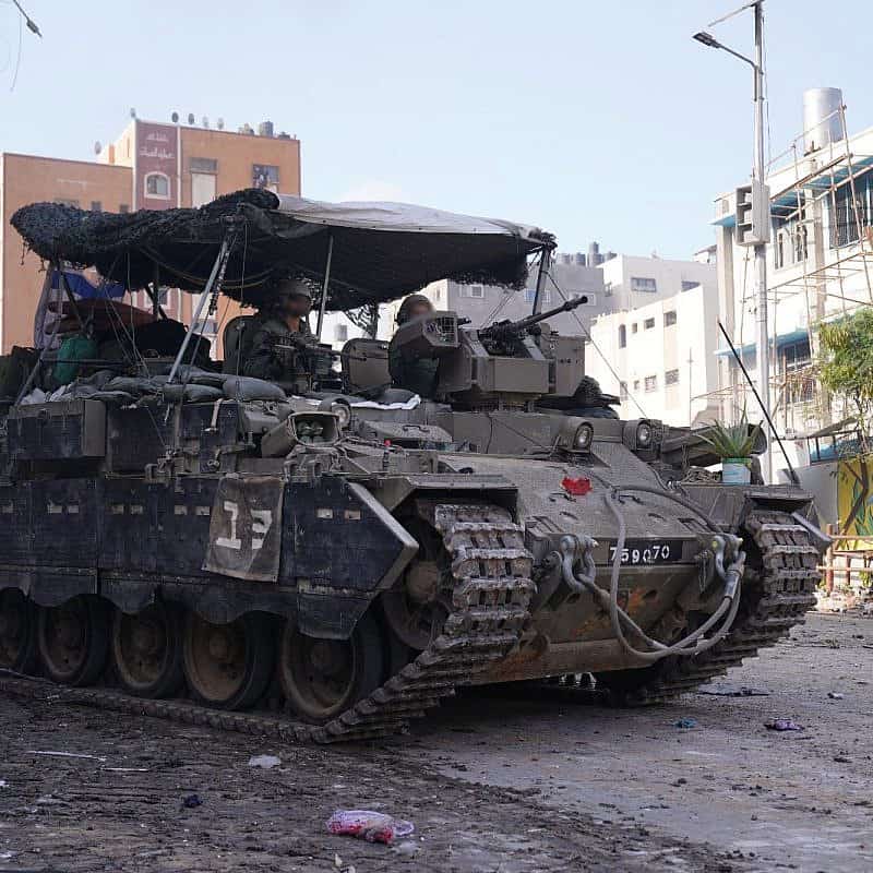 Israeli troops operating in the Hamas-ruled Gaza Strip, Dec. 17, 2023. Credit: IDF.