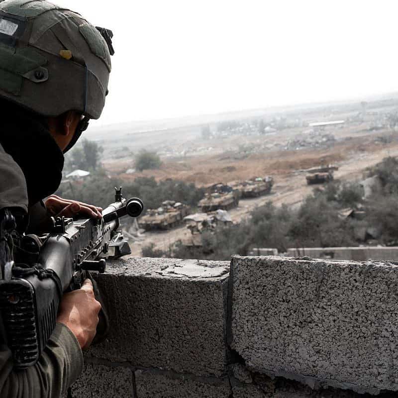 Israeli troops operating in the Hamas-ruled Gaza Strip, Dec. 18, 2023. Credit: IDF.